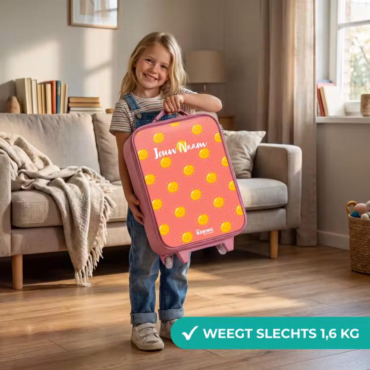 Sunny situation koraal Kinderkoffer - Roze klein -sfeer2_NL