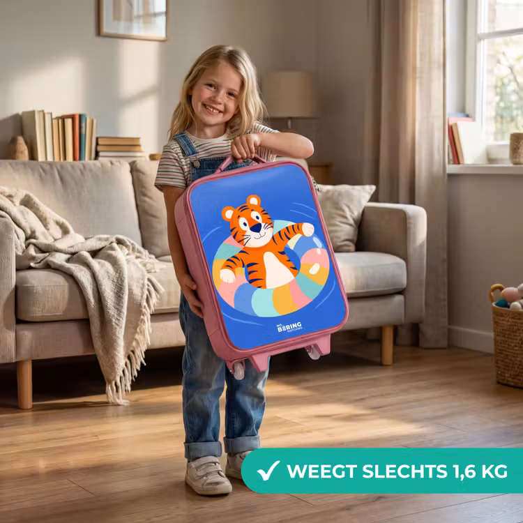 Tijger - Zwemband - Water Kinderkoffer - Roze klein -sfeer2_NL