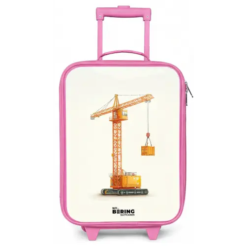 Torenkraan - Getekend - Oranje Kinderkoffer - Roze klein -zz3dotto