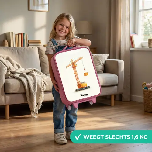 Torenkraan - Getekend - Oranje Kinderkoffer - Roze klein -sfeer2_NL