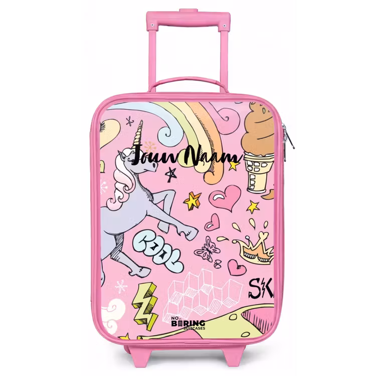 Unicorn doodles Kinderkoffer - Roze klein -zz3dotto