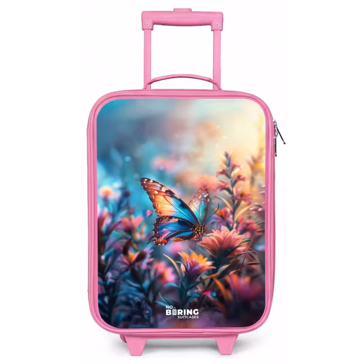 Vlinder flowers Kinderkoffer - Roze klein -zz3dotto