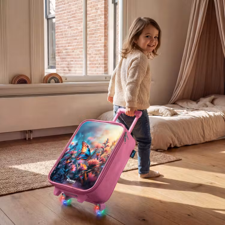 Vlinder flowers Kinderkoffer - Roze klein -sfeer1