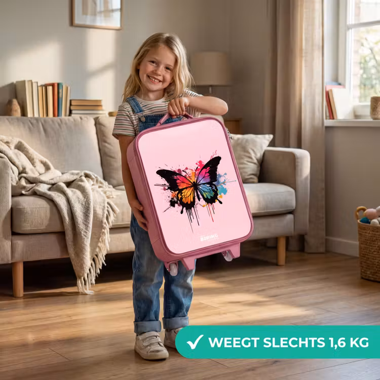 Vlinderverf Kinderkoffer - Roze klein -sfeer2_NL