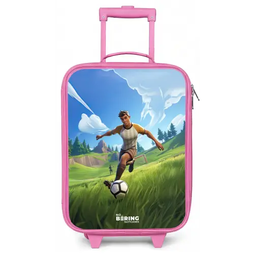 Voetbal - Jongen - Goal - Voetbaltenue Kinderkoffer - Roze klein -zz3dotto