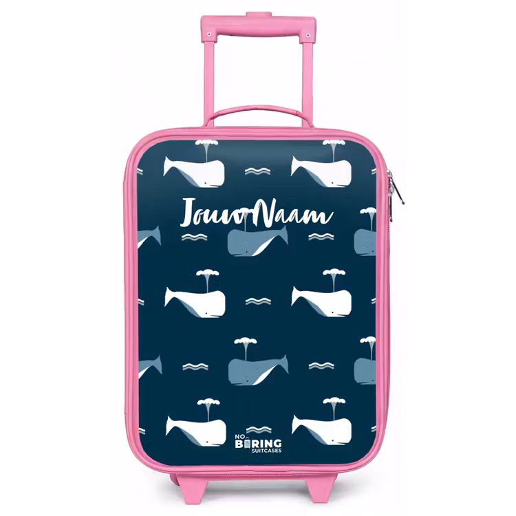 Walvisweelde Kinderkoffer - Roze klein -zz3dotto