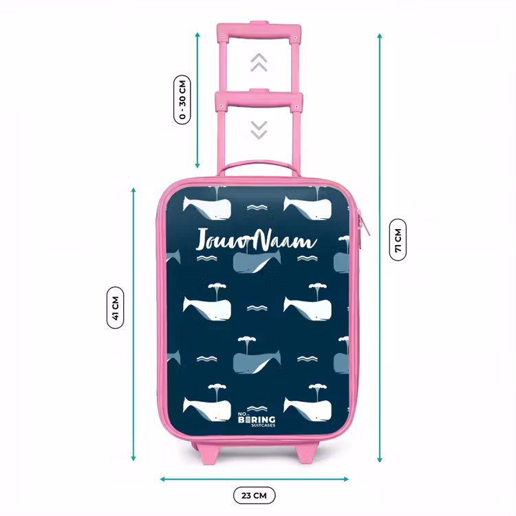 Walvisweelde Kinderkoffer - Roze klein -productfoto_formaten