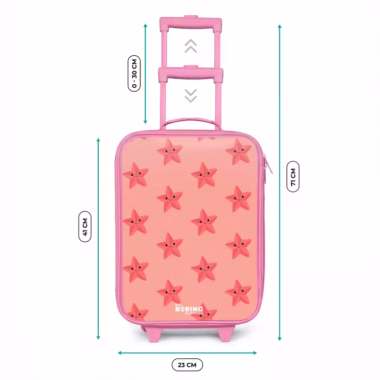 Zeester zandstorm Kinderkoffer - Roze klein -productfoto_formaten