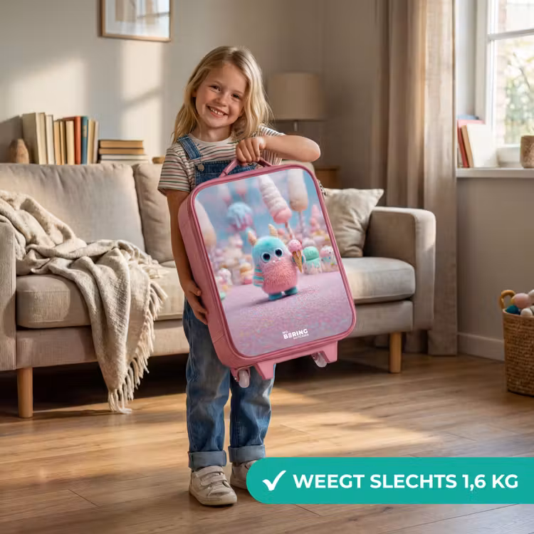 Zoet Monstersnoep Avontuur Kinderkoffer - Roze klein -sfeer2_NL