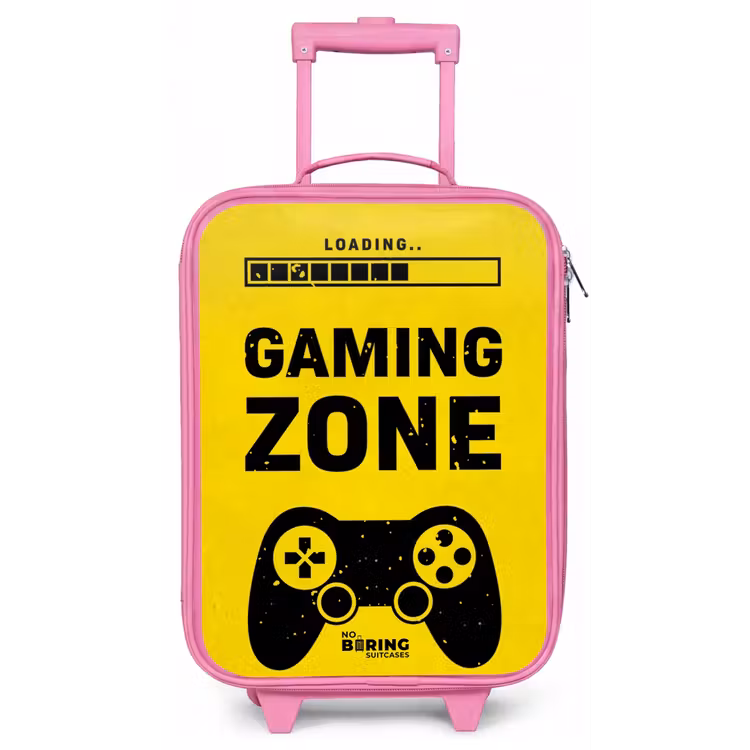 Zwart-geel met gaming zone Kinderkoffer - Roze klein -zz3dotto