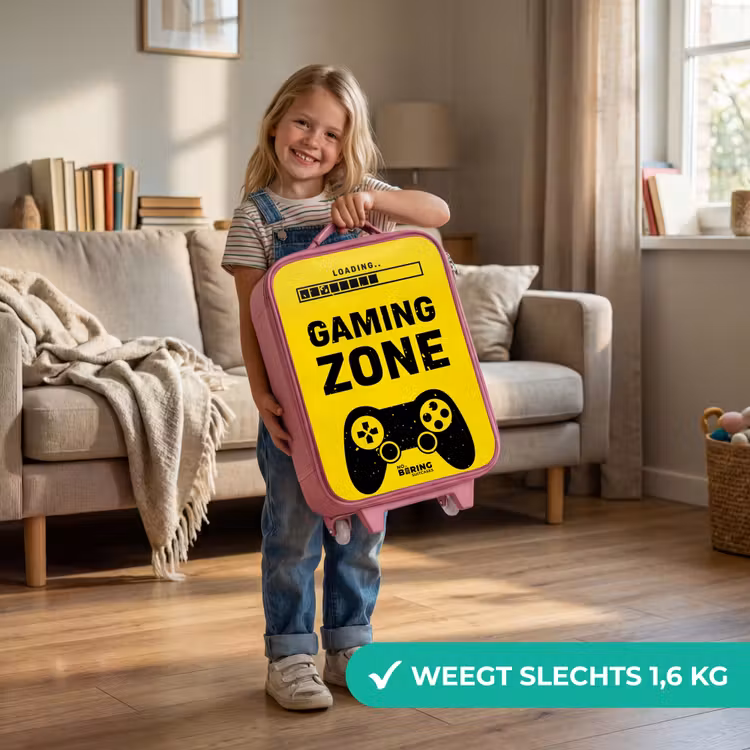 Zwart-geel met gaming zone Kinderkoffer - Roze klein -sfeer2_NL