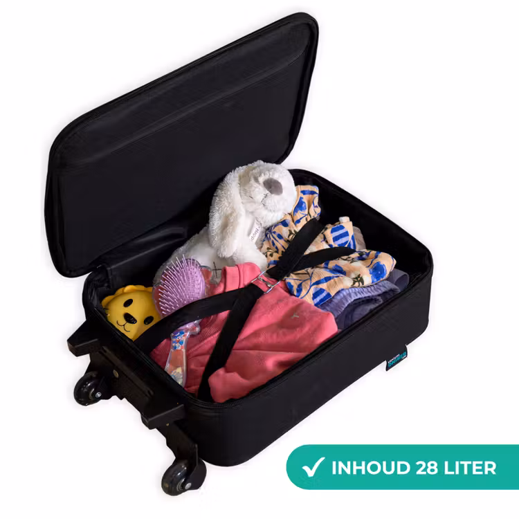 Slak met motorhelm Kinderkoffer - Zwart klein -binnenkant_NL