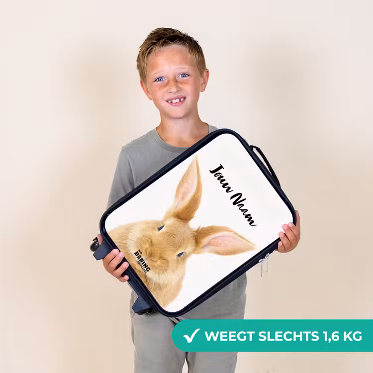 Snuffels met Tevreden Hoofd Kinderkoffer - Zwart klein -sfeer4_NL