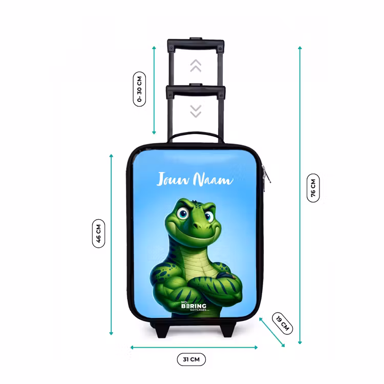 Spierbundelsaurus Kinderkoffer - Zwart klein -productfoto_formaten