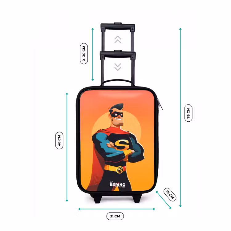 Sunny superhero Kinderkoffer - Zwart klein -productfoto_formaten