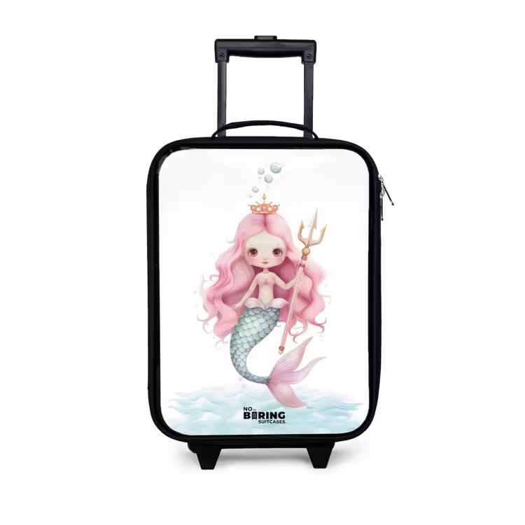 Suzy sirene Kinderkoffer - Zwart klein -3d