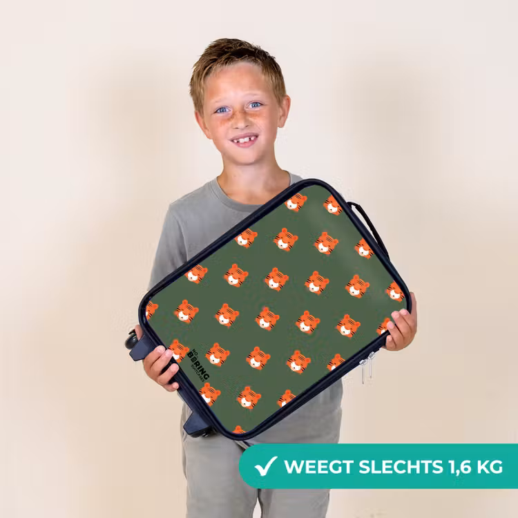 Tijger turbulentie Kinderkoffer - Zwart klein -sfeer4_NL