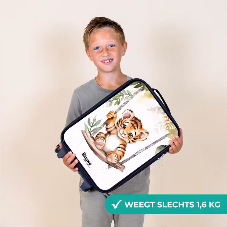 Timo tijger Kinderkoffer - Zwart klein -sfeer4_NL