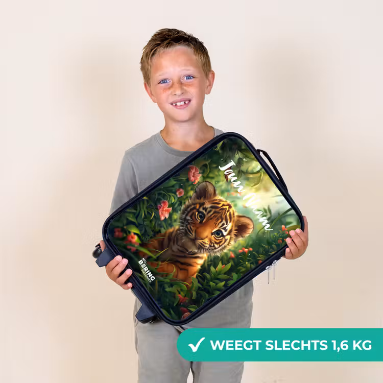 Tommy tijger Kinderkoffer - Zwart klein -sfeer4_NL