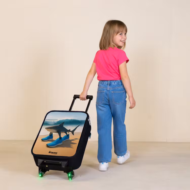 Tralalero tralala Kinderkoffer - Zwart klein -sfeer1