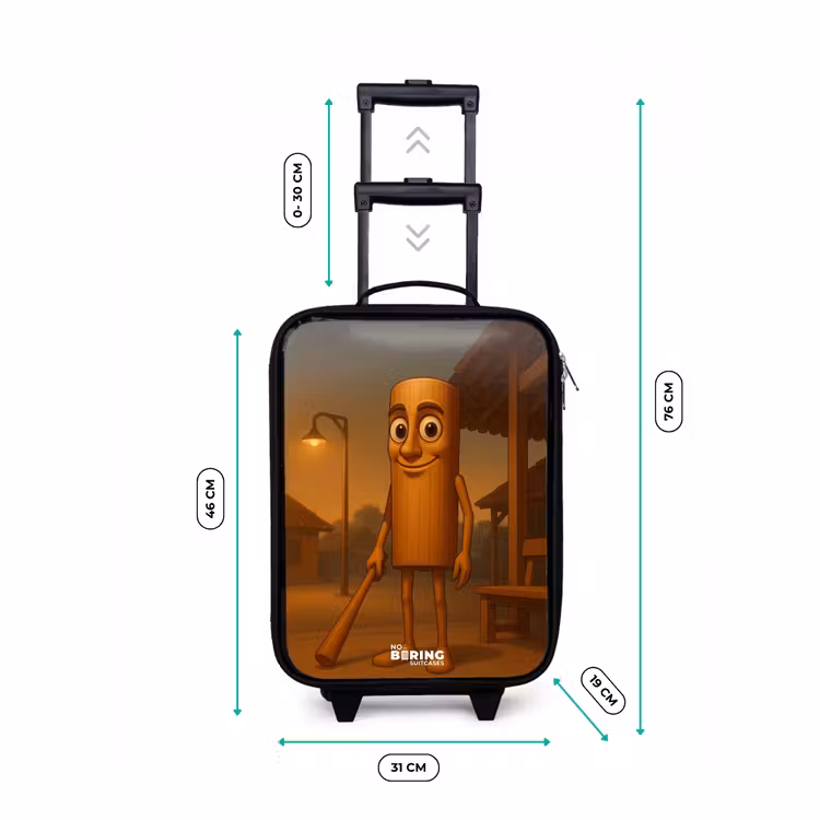 Tung Tung Tung Sahur Kinderkoffer - Zwart klein -productfoto_formaten