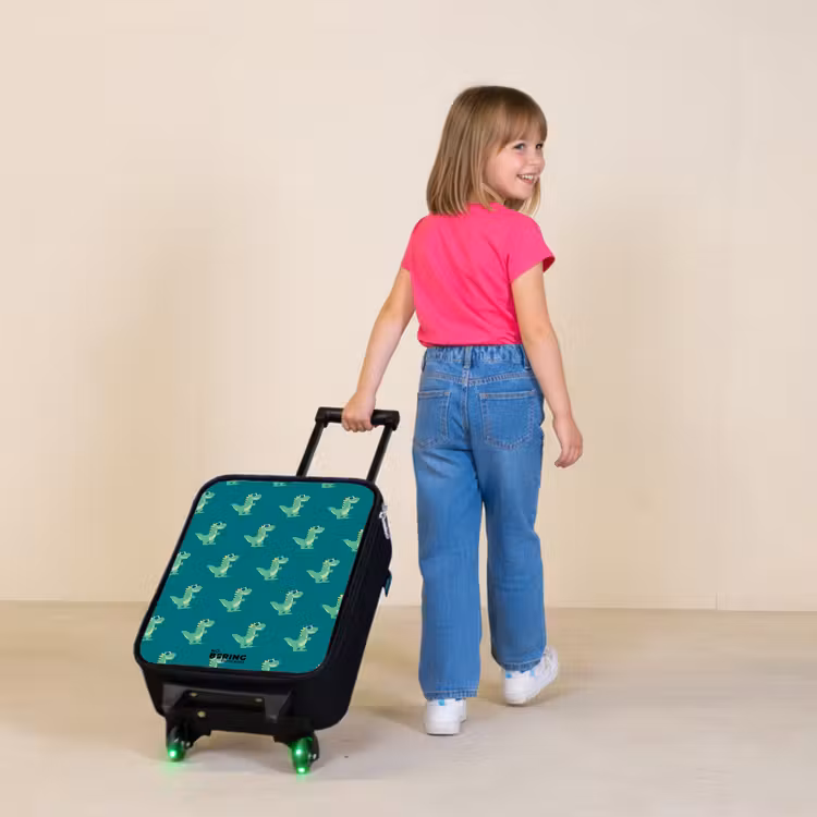 Tyranosaurus specs Kinderkoffer - Zwart klein -sfeer1