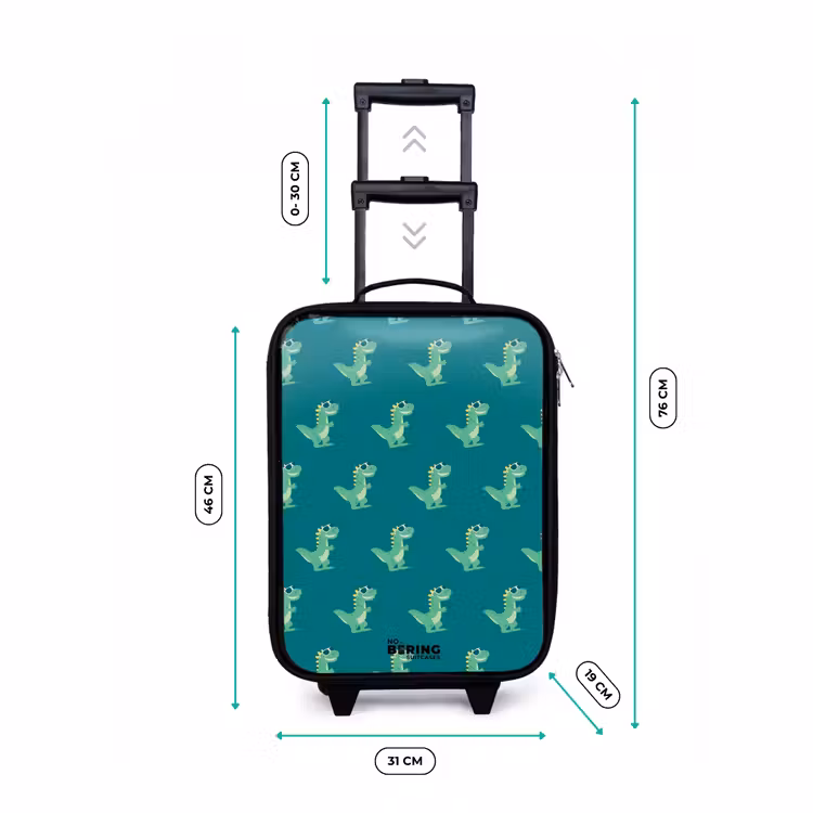 Tyranosaurus specs Kinderkoffer - Zwart klein -productfoto_formaten