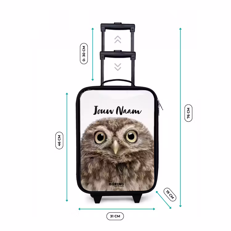 Ulke Uil Kinderkoffer - Zwart klein -productfoto_formaten