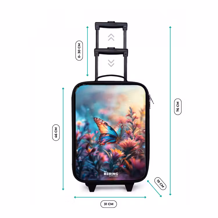 Vlinder flowers Kinderkoffer - Zwart klein -productfoto_formaten