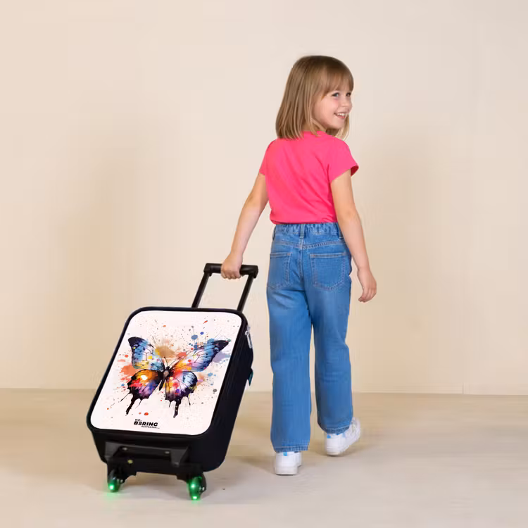 Vlinderexplosie Kinderkoffer - Zwart klein -sfeer1