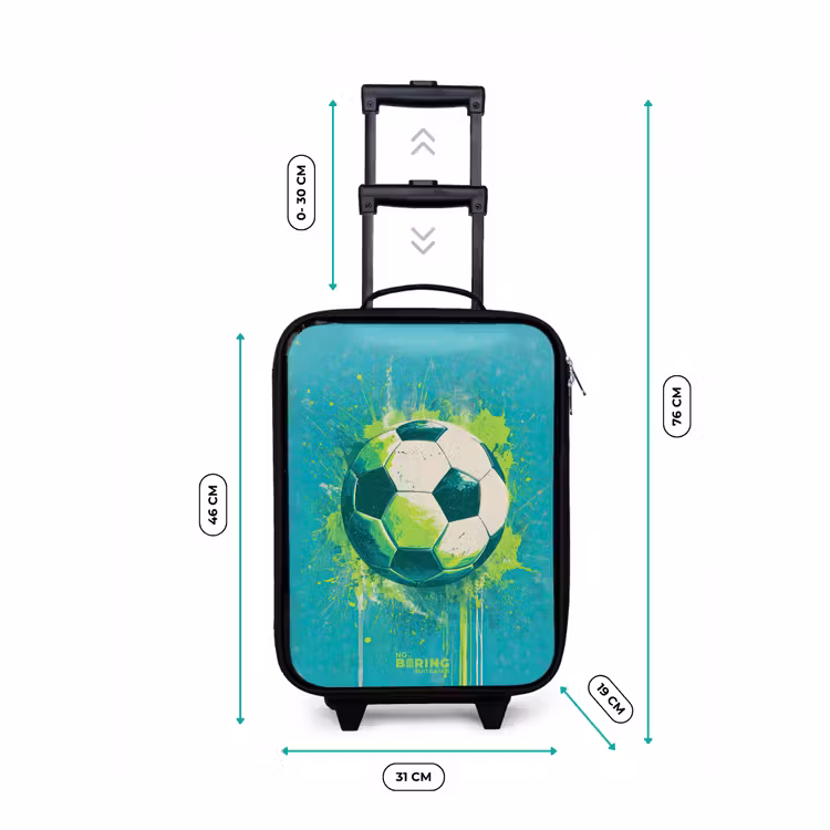 Voetbal - Verfspatten - Groen - Blauw Kinderkoffer - Zwart klein -productfoto_formaten