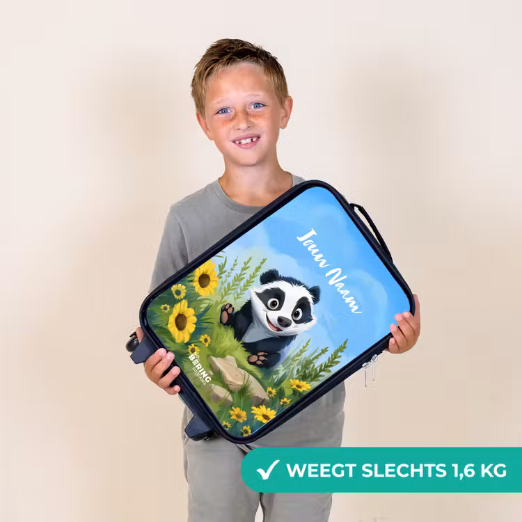 Willem wasbeer Kinderkoffer - Zwart klein -sfeer4_NL