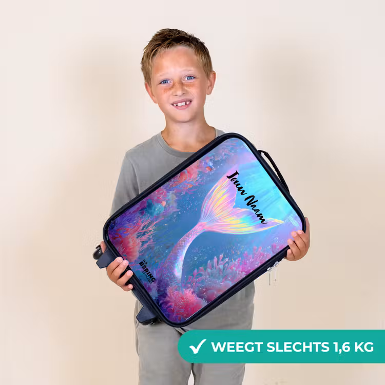 Zeemeermin - Koraal - Water Kinderkoffer - Zwart klein -sfeer4_NL