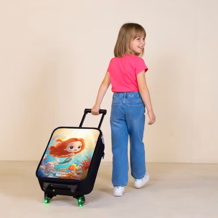 Zeemeermin - Vissen - Koraal Kinderkoffer - Zwart klein -sfeer1
