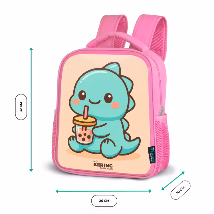 Kawai - Dino - Bubbletea Kinderrugzak - Roze middel -productfoto_formaten