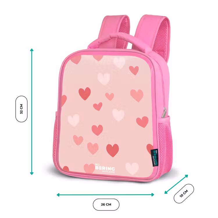 Hartjes Kinderrugzak - Roze middel -productfoto_formaten