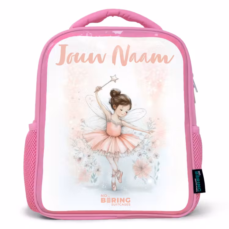 Ballerina - Elf - Fee Kinderrugzak - Roze middel -3d