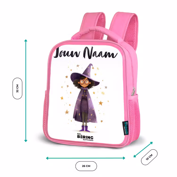 De paarse tovenaarsmantel Kinderrugzak - Roze middel -productfoto_formaten