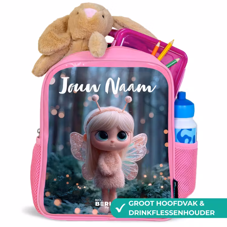 Fairy - Bos - Glitters Kinderrugzak - Roze middel -inhoud_NL