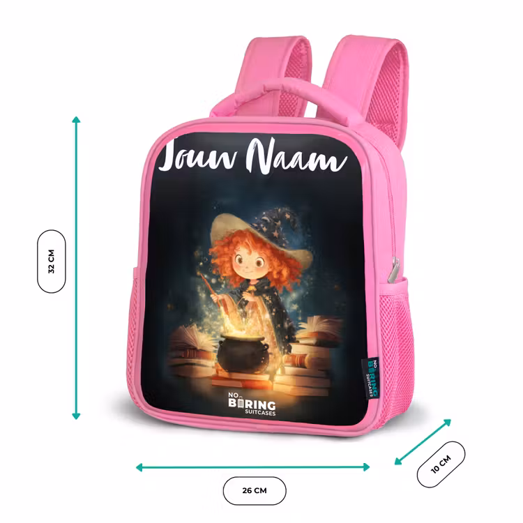 Heks met Sprankelende Toverdrank Kinderrugzak - Roze middel -productfoto_formaten