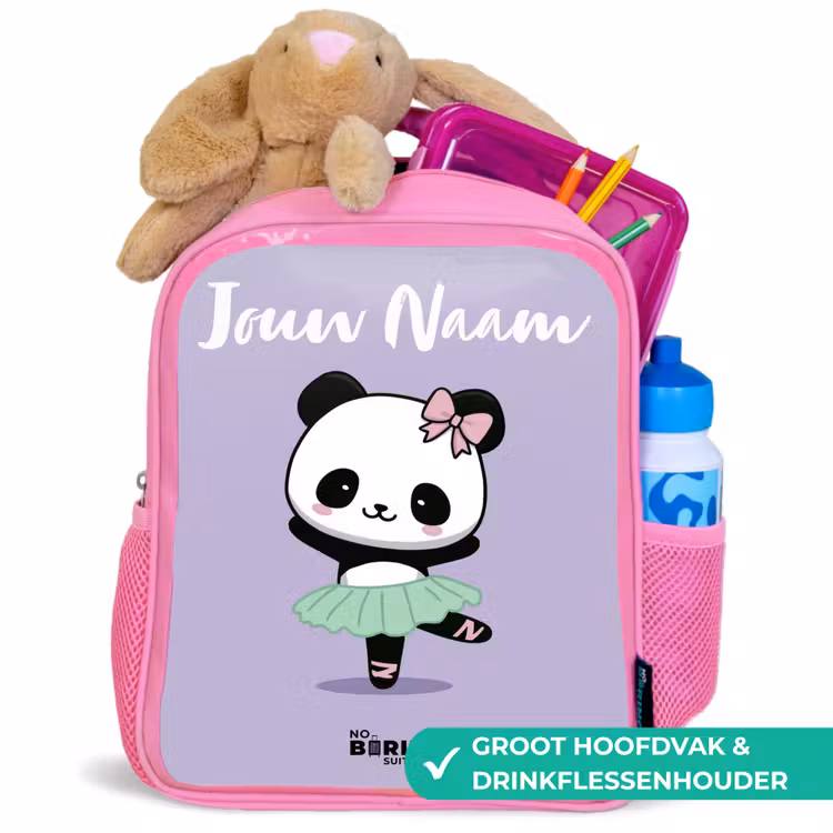 Kawai - Ballet - Panda Kinderrugzak - Roze middel -inhoud_NL