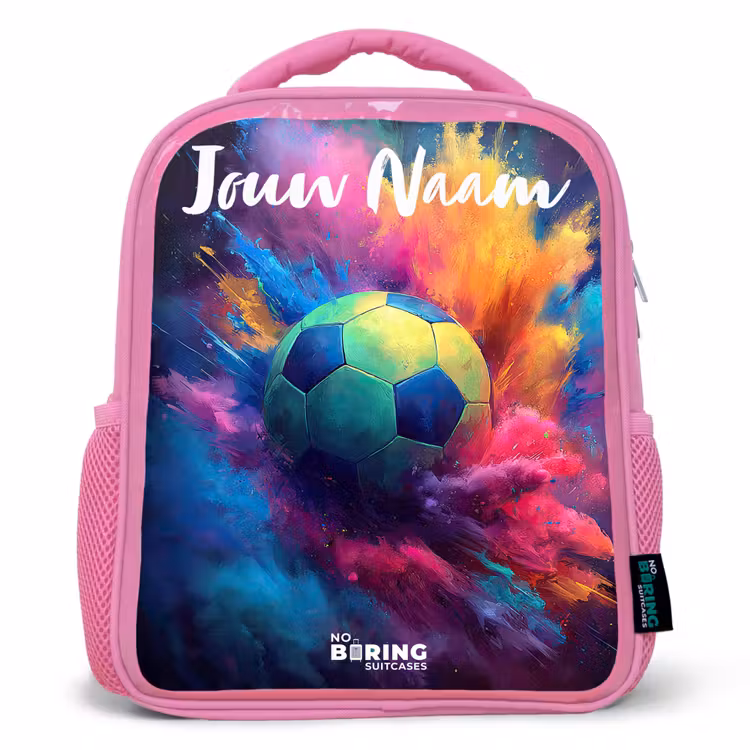Neon - Bal - Kleurrijk Kinderrugzak - Roze middel -3d