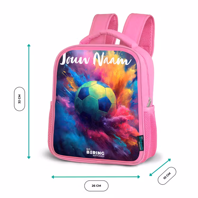 Neon - Bal - Kleurrijk Kinderrugzak - Roze middel -productfoto_formaten