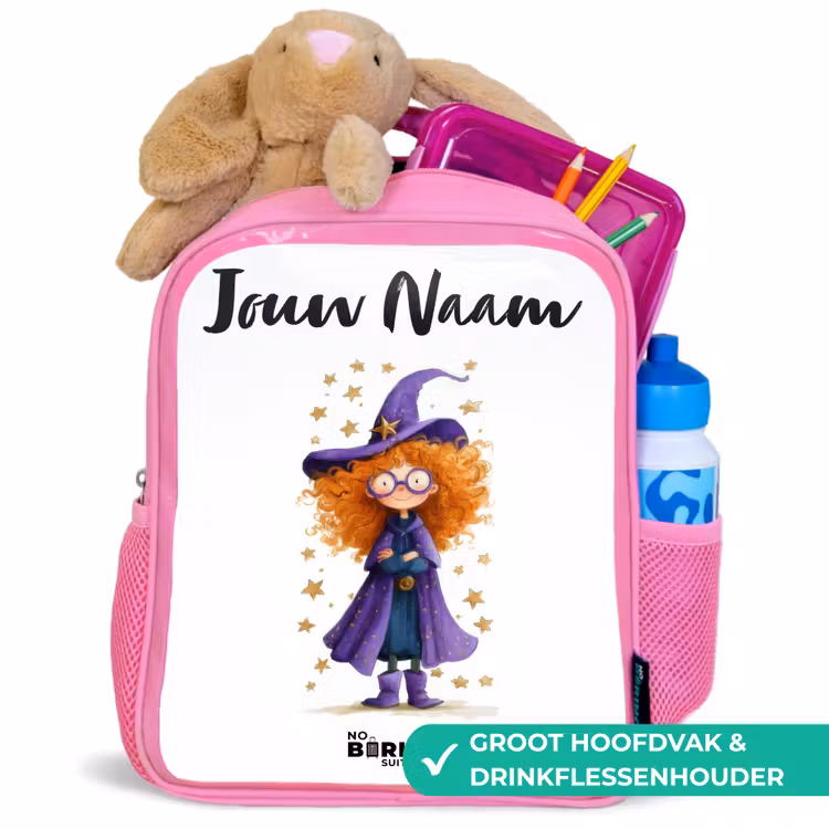 Sterrenmagie met krullen Kinderrugzak - Roze middel -inhoud_NL