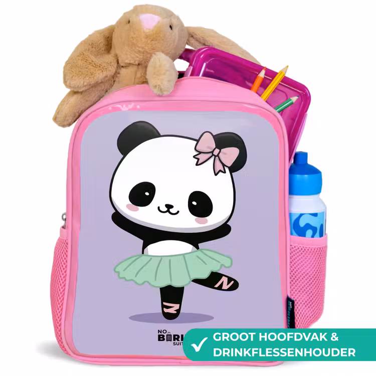 Kawai - Ballet - Panda Kinderrugzak - Roze middel -inhoud_NL
