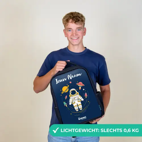 Astronaut - Planeet - Sterren - Raket Rugzak - Zwart middel -sfeer7_NL
