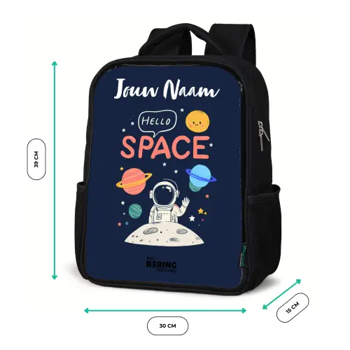 Astronaut - Quote - Planeten - Sterren Rugzak - Zwart middel -productfoto_formaten