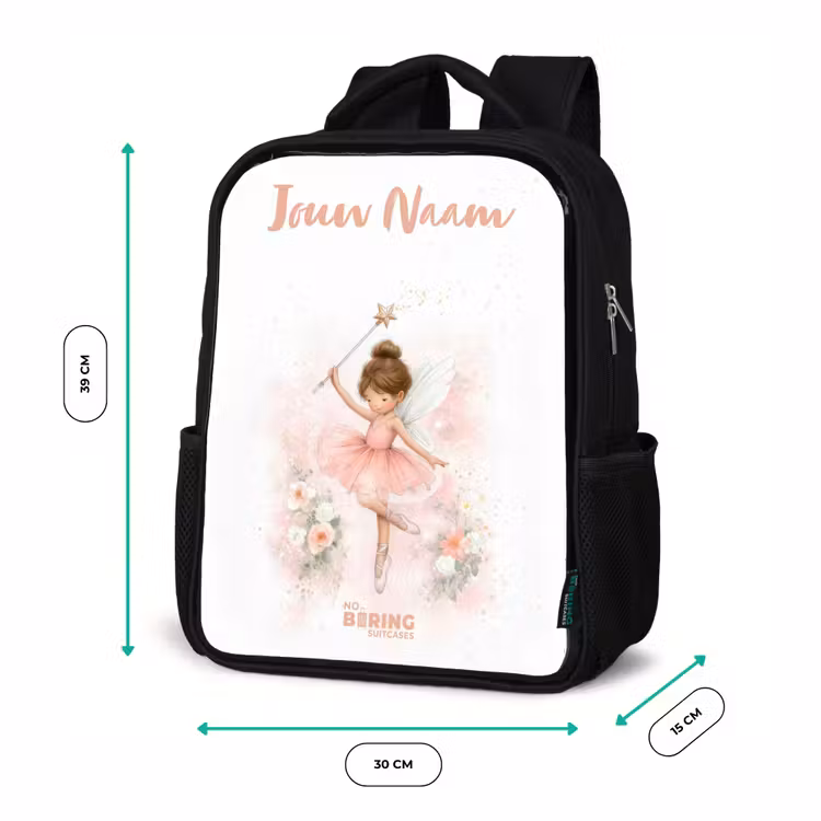 Ballerina fee in roze Rugzak - Zwart middel -productfoto_formaten
