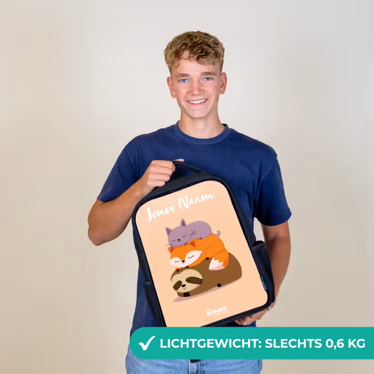 Dieren - Slapen - Samen Rugzak - Zwart middel -sfeer7_NL