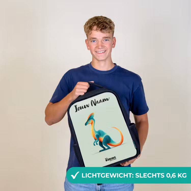 Dino - Blauw - Dier Rugzak - Zwart middel -sfeer7_NL